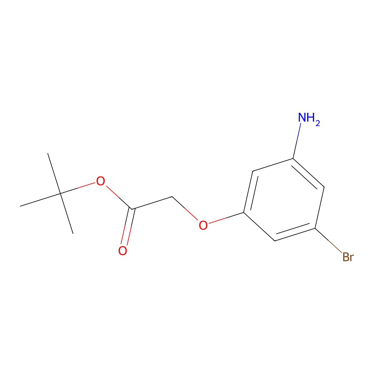 Tert-butyl 2-(3-amino-5-bromophenoxy)acetate molecular structure, CAS 2352655-66-2