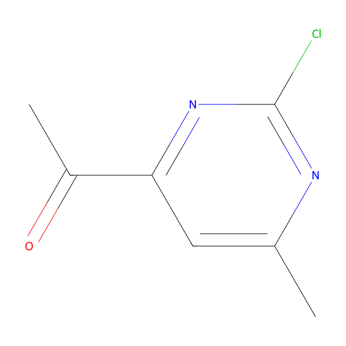 1-(2-Chloro-6-methylpyrimidin-4-yl)ethanone molecular structure, CAS 2352655-69-5
