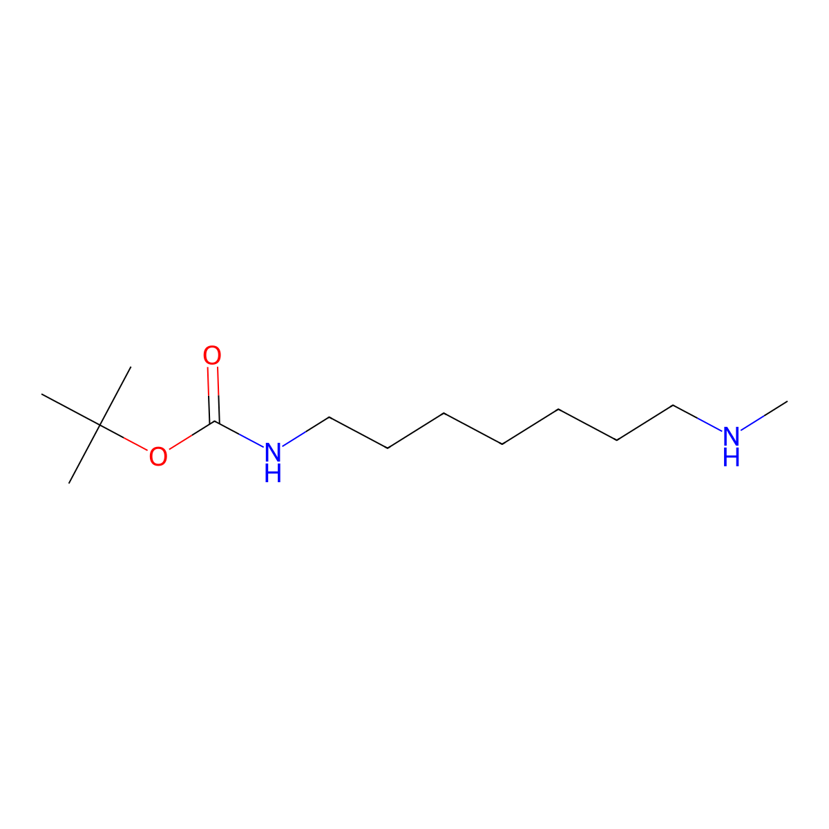 tert-butyl N-[7-(methylamino)heptyl]carbamate molecular structure, CAS 2352661-66-4