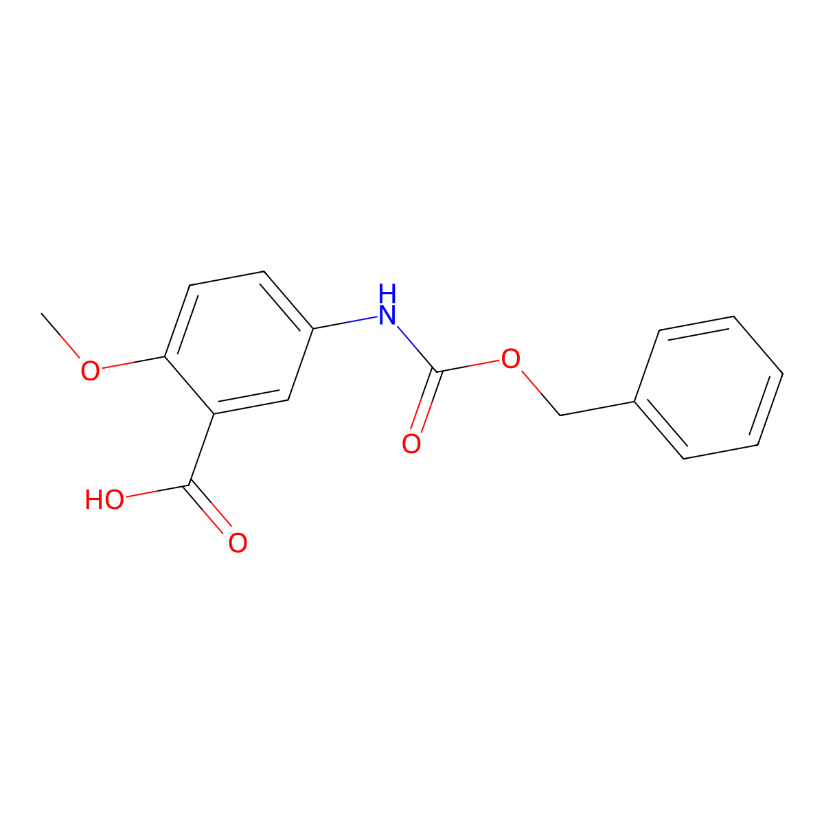 5-{[(Benzyloxy)carbonyl]amino}-2-methoxybenzoic acid molecular structure, CAS 2352669-23-7