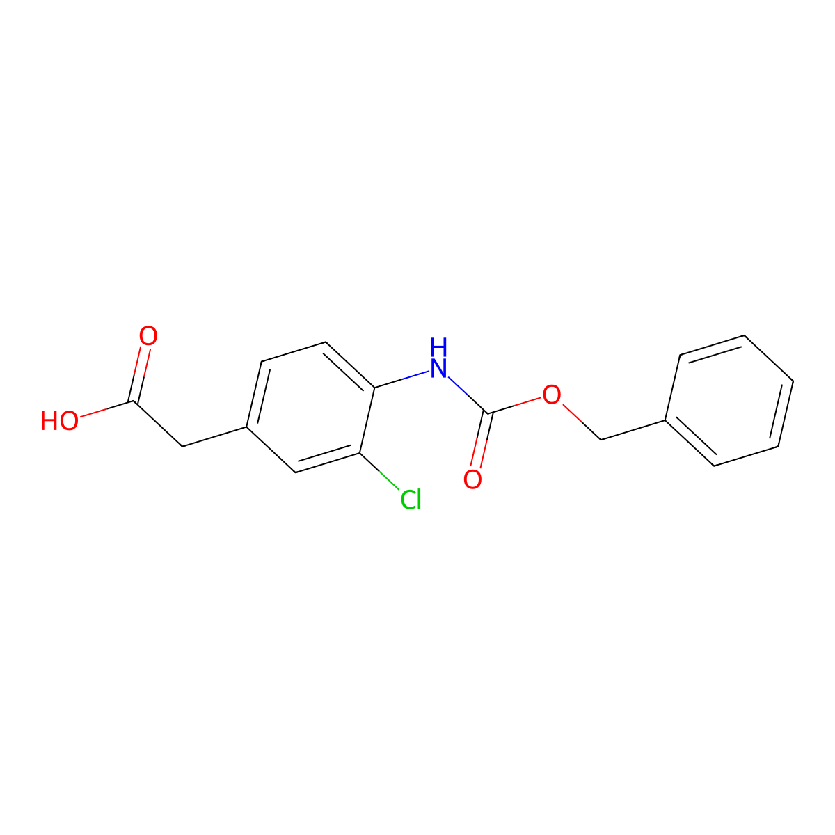 2-(4-{[(Benzyloxy)carbonyl]amino}-3-chlorophenyl)acetic acid molecular structure, CAS 2352669-81-7