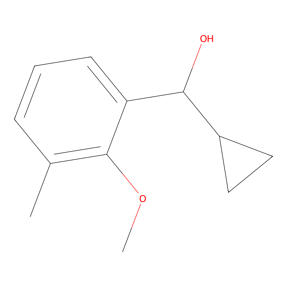 alpha-Cyclopropyl-2-methoxy-3-methylbenZenemethanol molecular structure, CAS 2352694-70-1