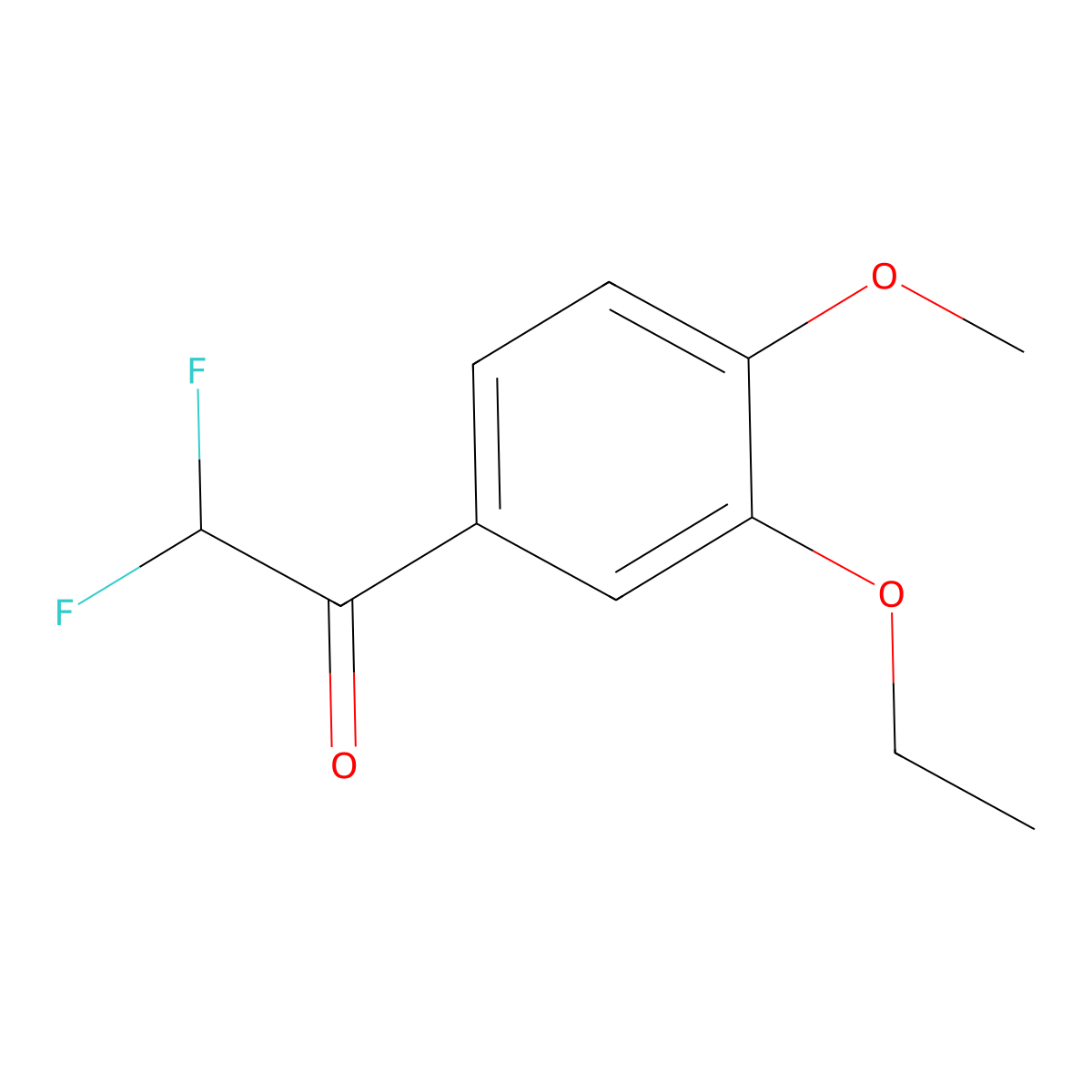 1-(3-Ethoxy-4-methoxyphenyl)-2,2-difluoroethanone molecular structure, CAS 2352706-91-1
