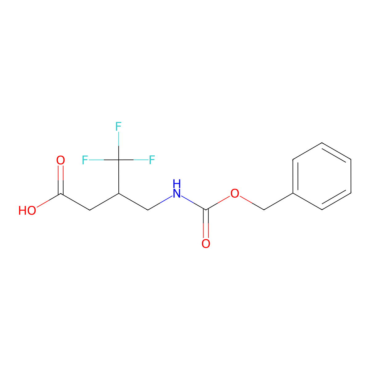 3-({[(Benzyloxy)carbonyl]amino}methyl)-4,4,4-trifluorobutanoic acid molecular structure, CAS 2352707-30-1