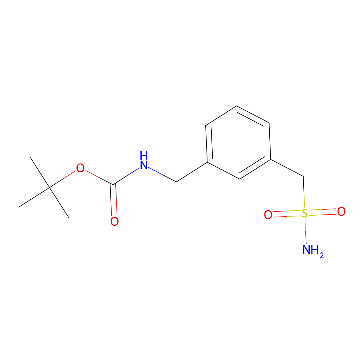 tert-butyl N-{[3-(sulfamoylmethyl)phenyl]methyl}carbamate molecular structure, CAS 2352719-43-6