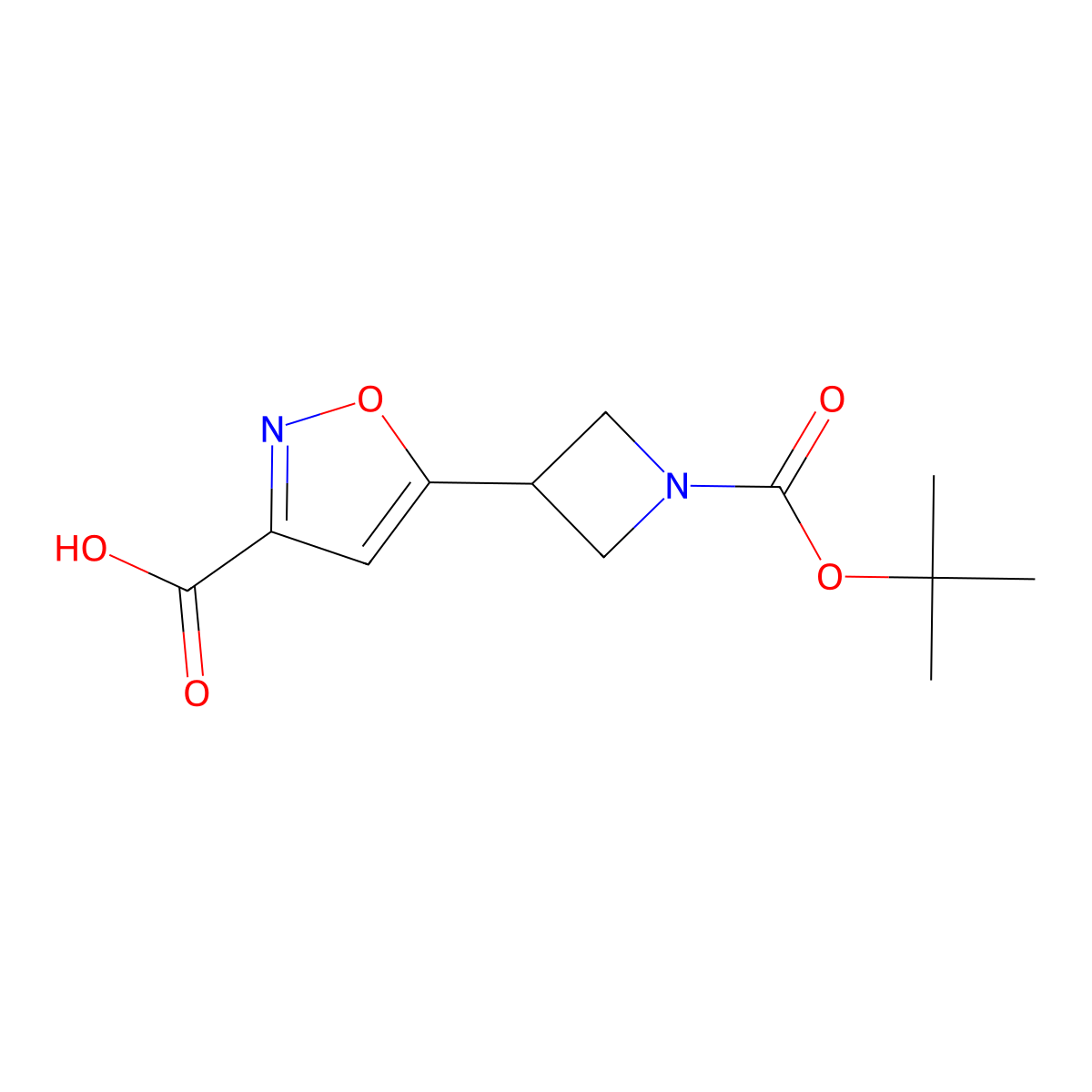 5-{1-[(Tert-butoxy)carbonyl]azetidin-3-yl}-1,2-oxazole-3-carboxylic acid molecular structure, CAS 2352723-82-9