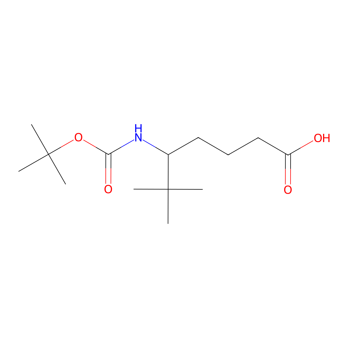 5-{[(Tert-butoxy)carbonyl]amino}-6,6-dimethylheptanoicacid molecular structure, CAS 2352725-05-2