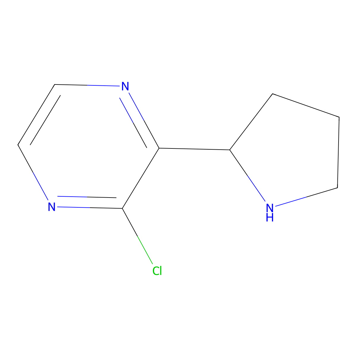 2-Chloro-3-(pyrrolidin-2-yl)pyrazine molecular structure, CAS 2352727-13-8
