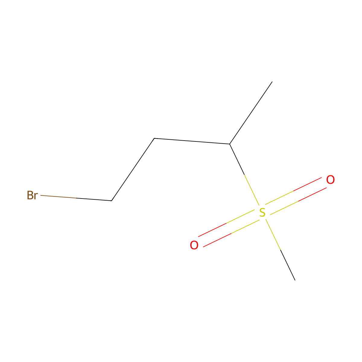 1-Bromo-3-methanesulfonylbutane molecular structure, CAS 2352747-08-9