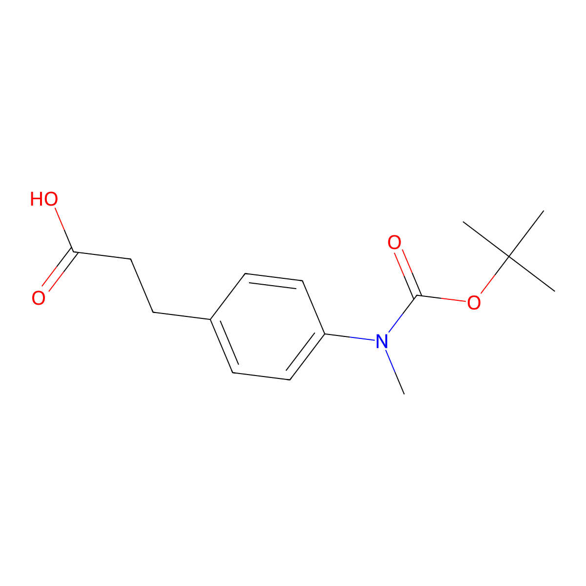 3-(4-{[(Tert-butoxy)carbonyl](methyl)amino}phenyl)propanoic acid molecular structure, CAS 2352752-77-1