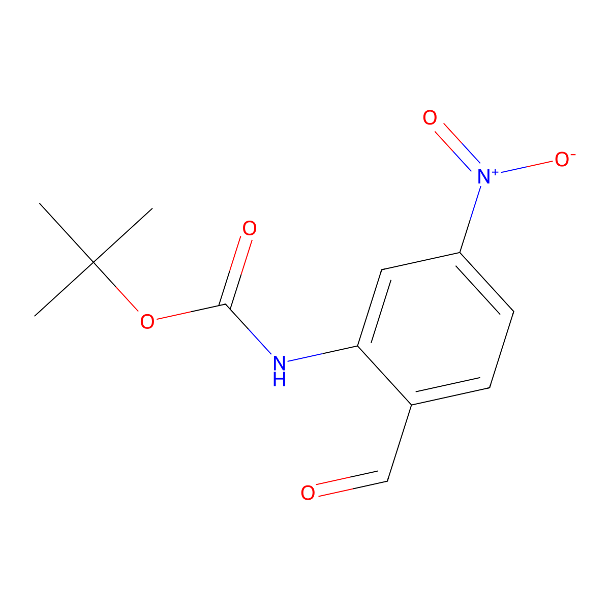tert-butyl N-(2-formyl-5-nitrophenyl)carbamate molecular structure, CAS 2352761-96-5