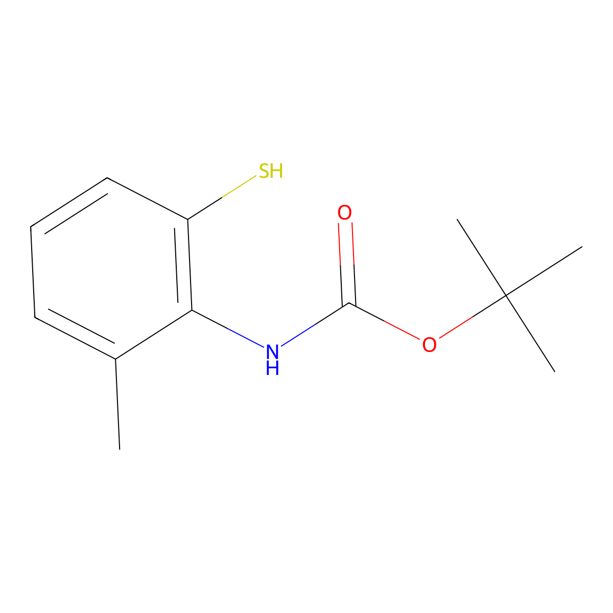 tert-butyl N-(2-methyl-6-sulfanylphenyl)carbamate molecular structure, CAS 2352762-52-6