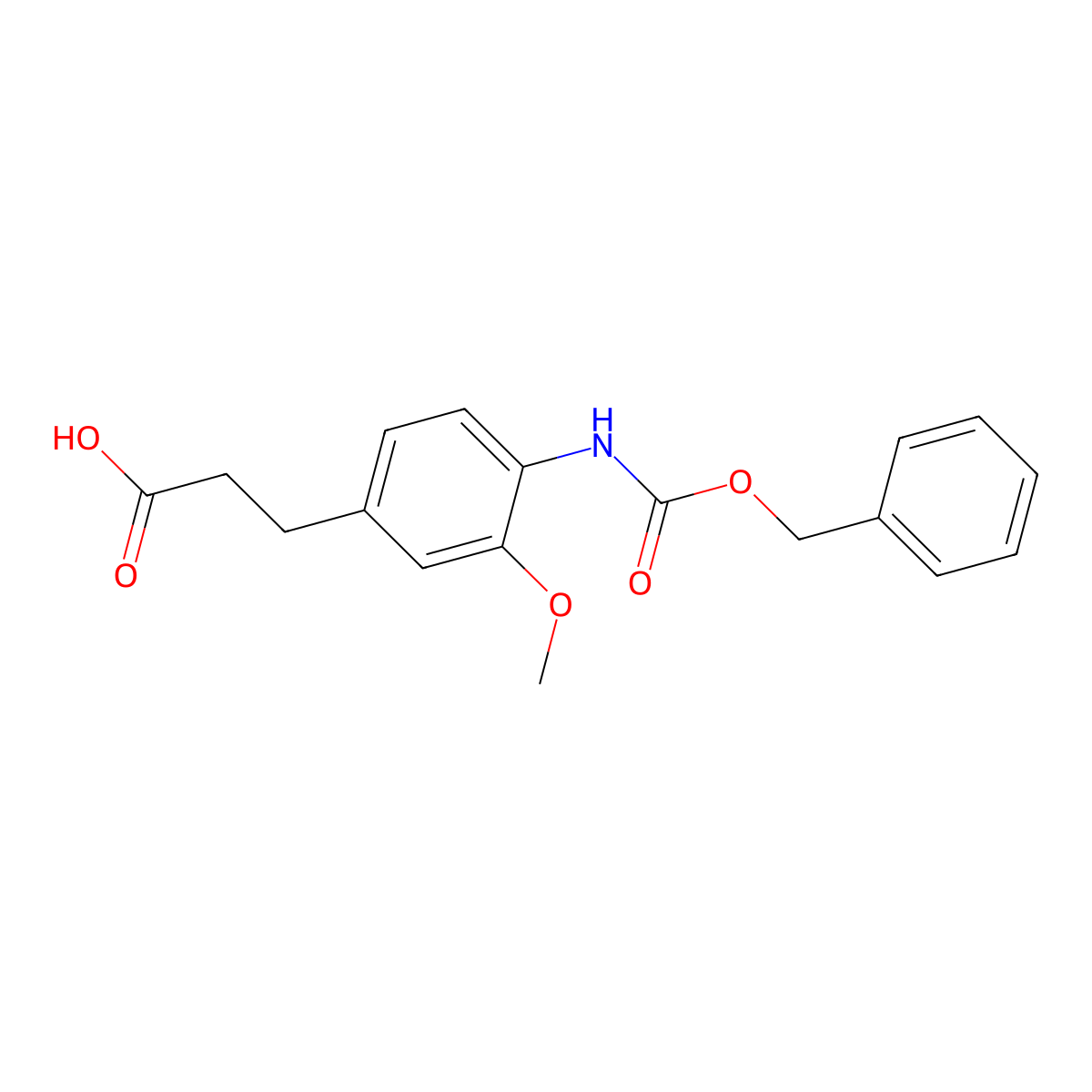 3-(4-{[(Benzyloxy)carbonyl]amino}-3-methoxyphenyl)propanoic acid molecular structure, CAS 2352773-12-5