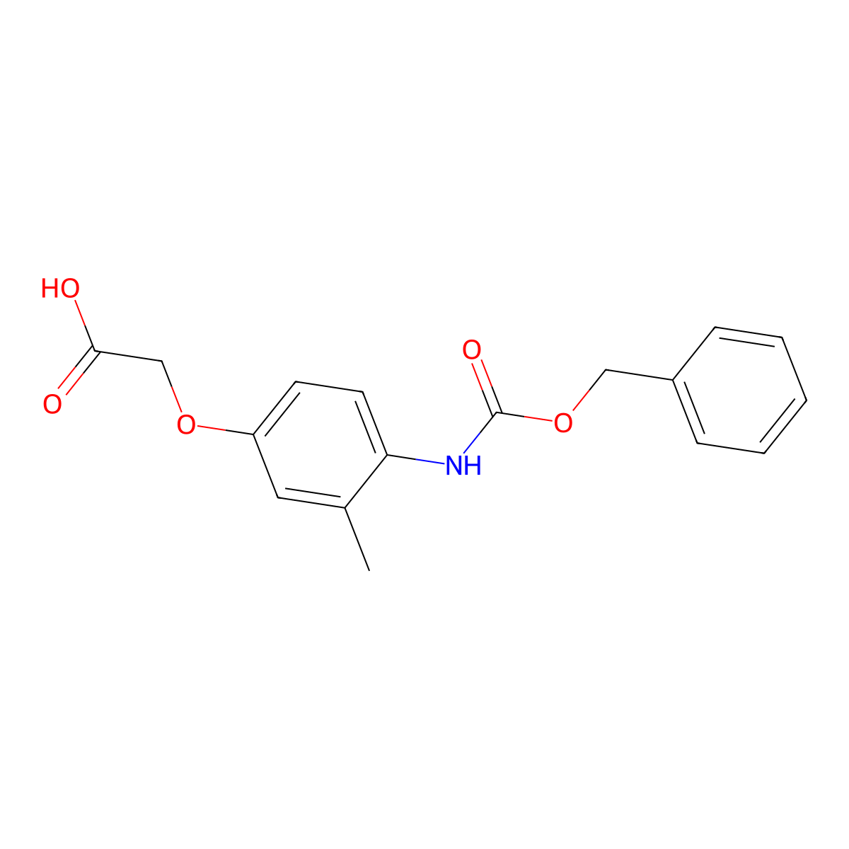 2-(4-{[(Benzyloxy)carbonyl]amino}-3-methylphenoxy)acetic acid molecular structure, CAS 2352775-61-0