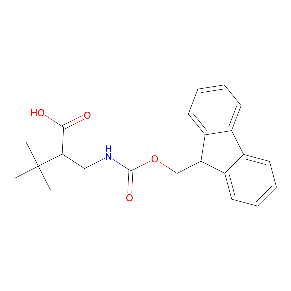 2-[({[(9H-fluoren-9-yl)methoxy]carbonyl}amino)methyl]-3,3-dimethylbutanoic acid molecular structure, CAS 2352777-38-7