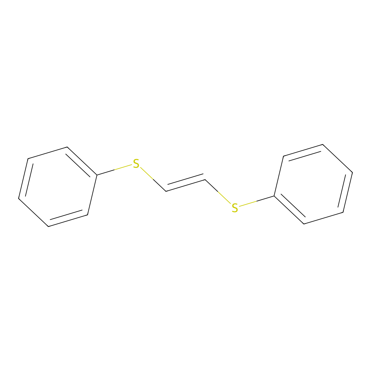 2-Phenylsulfanylethenylsulfanylbenzene molecular structure, CAS 23528-44-1