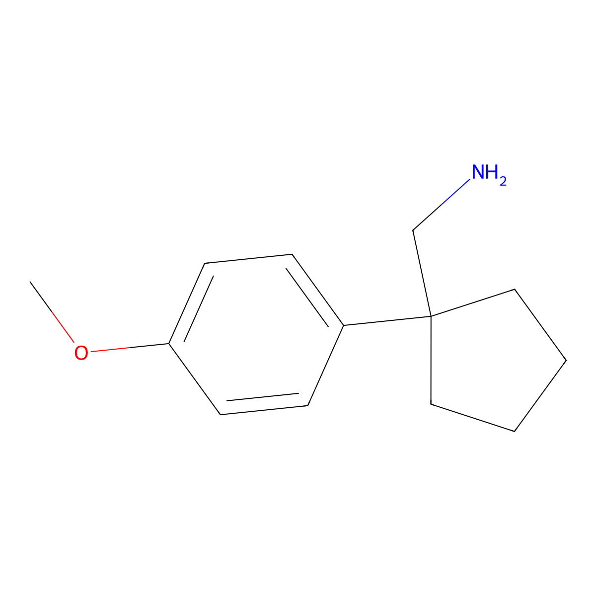 1-[1-(4-Methoxyphenyl)cyclopentyl]methanamine molecular structure, CAS 23528-54-3