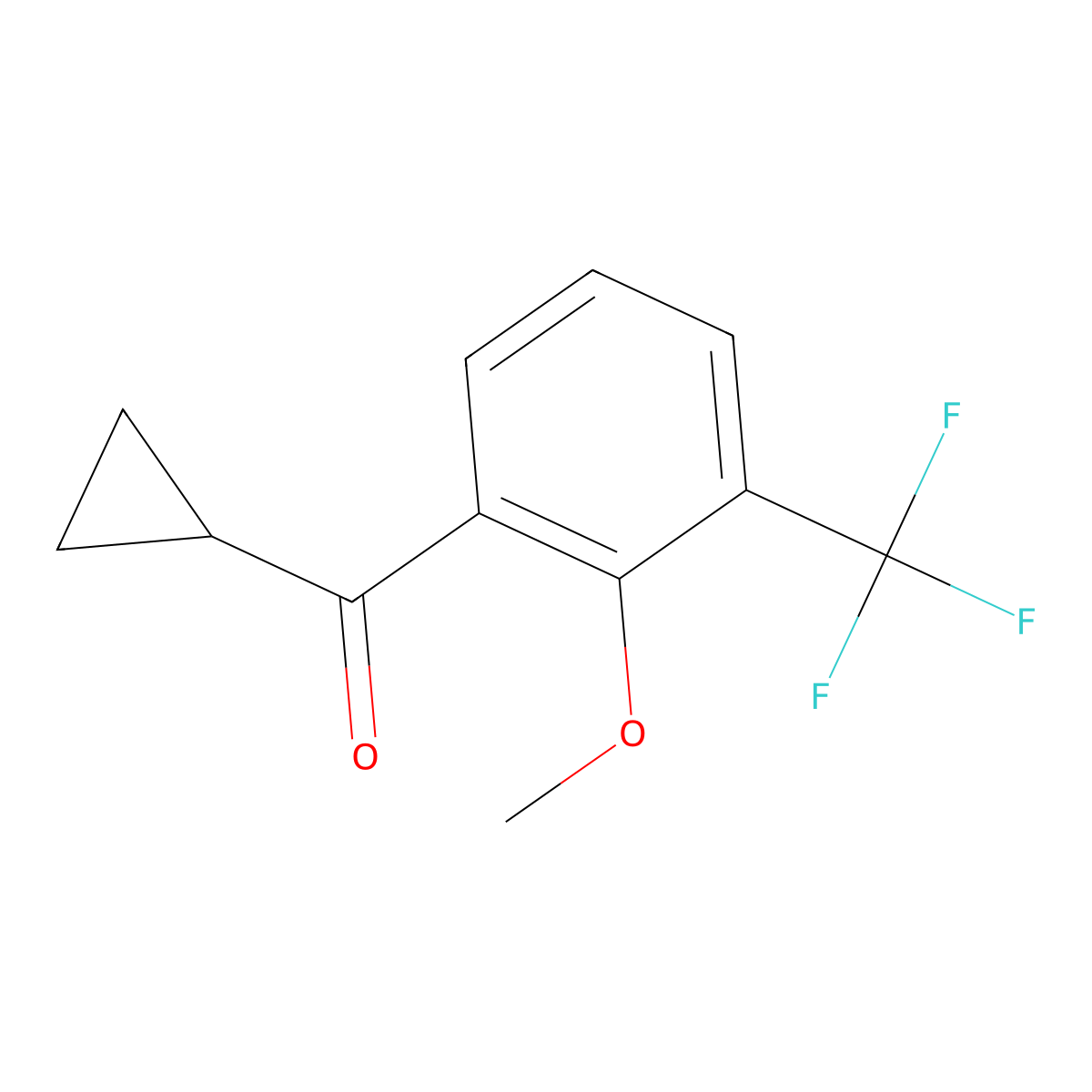 Cyclopropyl[2-methoxy-3-(trifluoromethyl)phenyl]methanone molecular structure, CAS 2352812-38-3