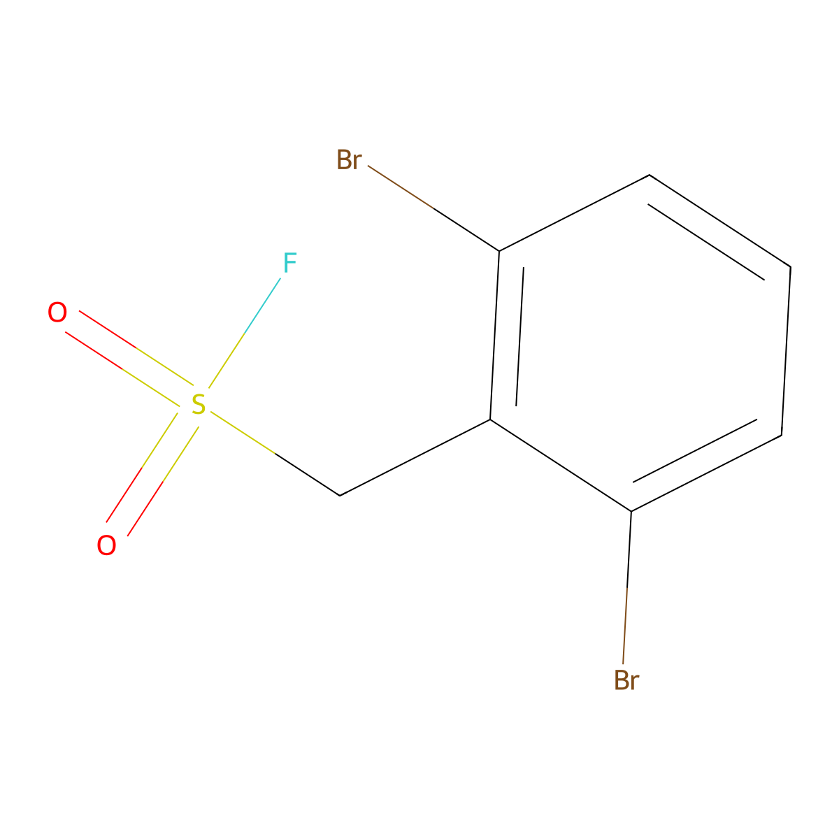 (2,6-Dibromophenyl)methanesulfonyl fluoride molecular structure, CAS 2352825-64-8