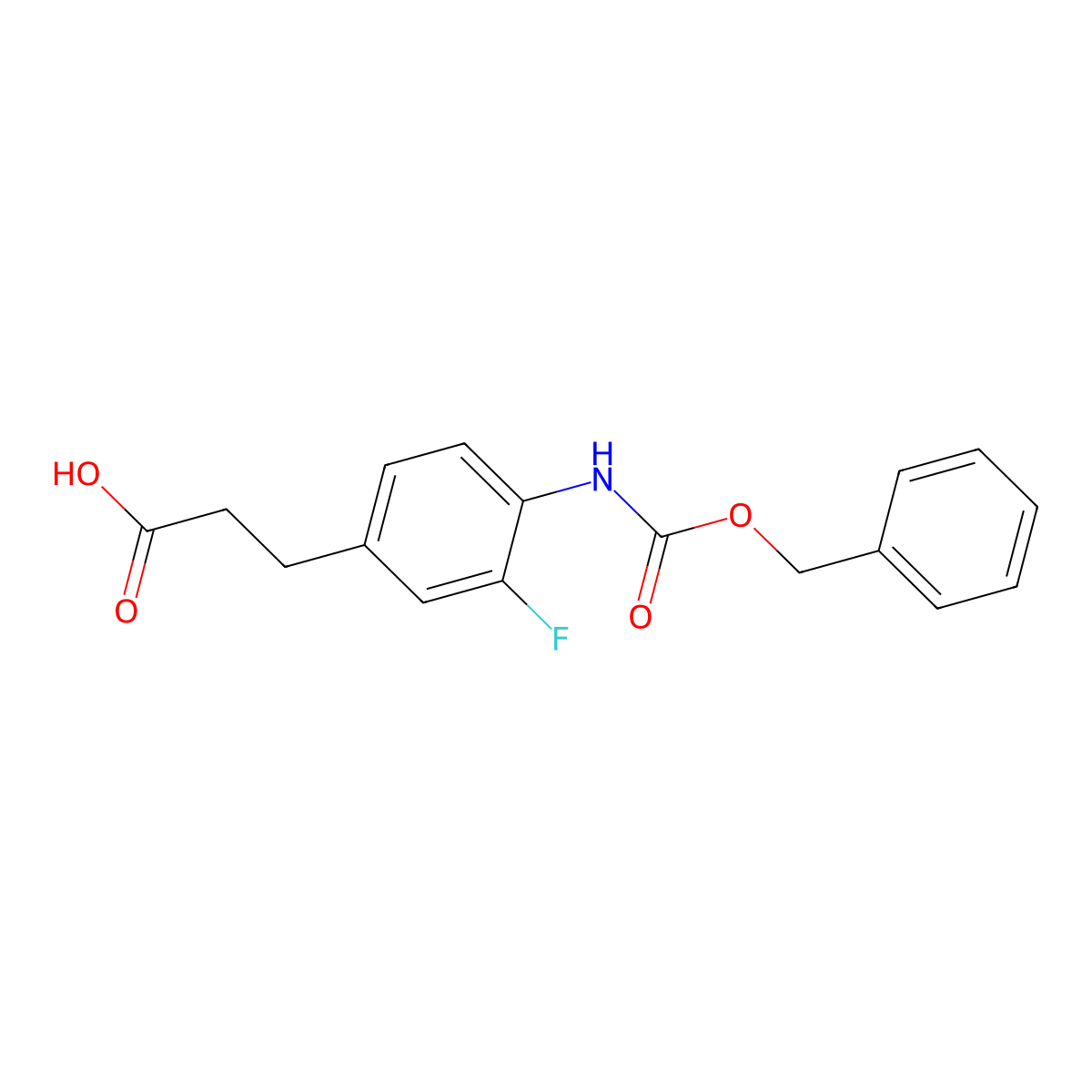 3-(4-{[(Benzyloxy)carbonyl]amino}-3-fluorophenyl)propanoic acid molecular structure, CAS 2352840-25-4
