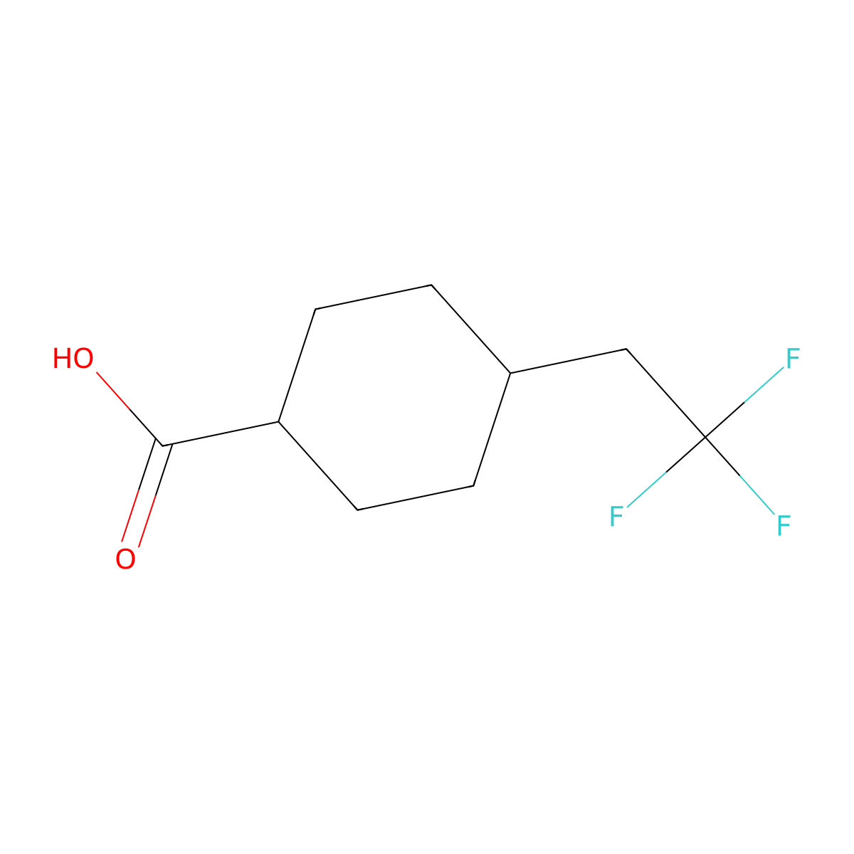 4-(2,2,2-Trifluoroethyl)cyclohexane-1-carboxylic acid molecular structure, CAS 2352848-63-4