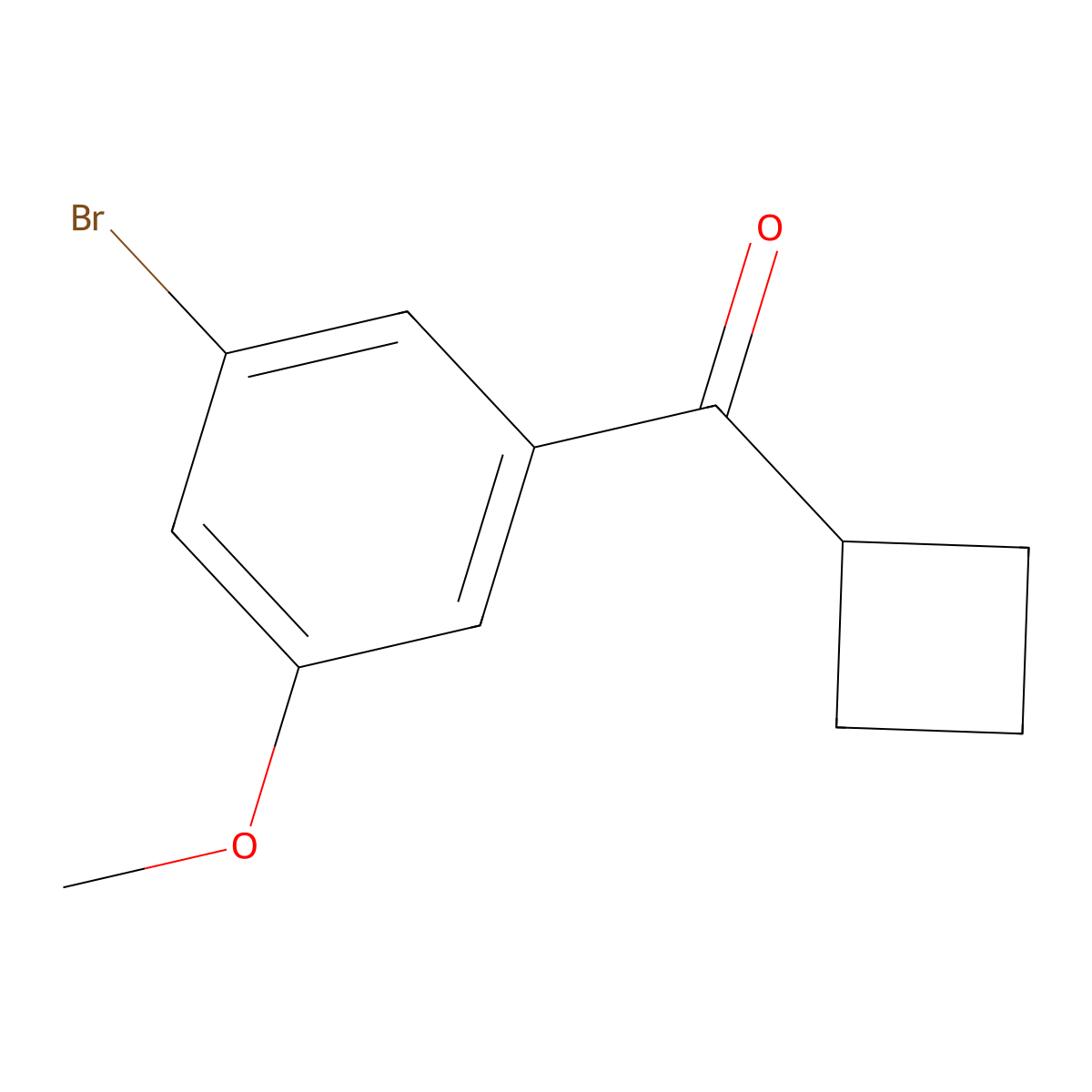 (3-Bromo-5-methoxyphenyl)cyclobutylmethanone molecular structure, CAS 2352851-71-7