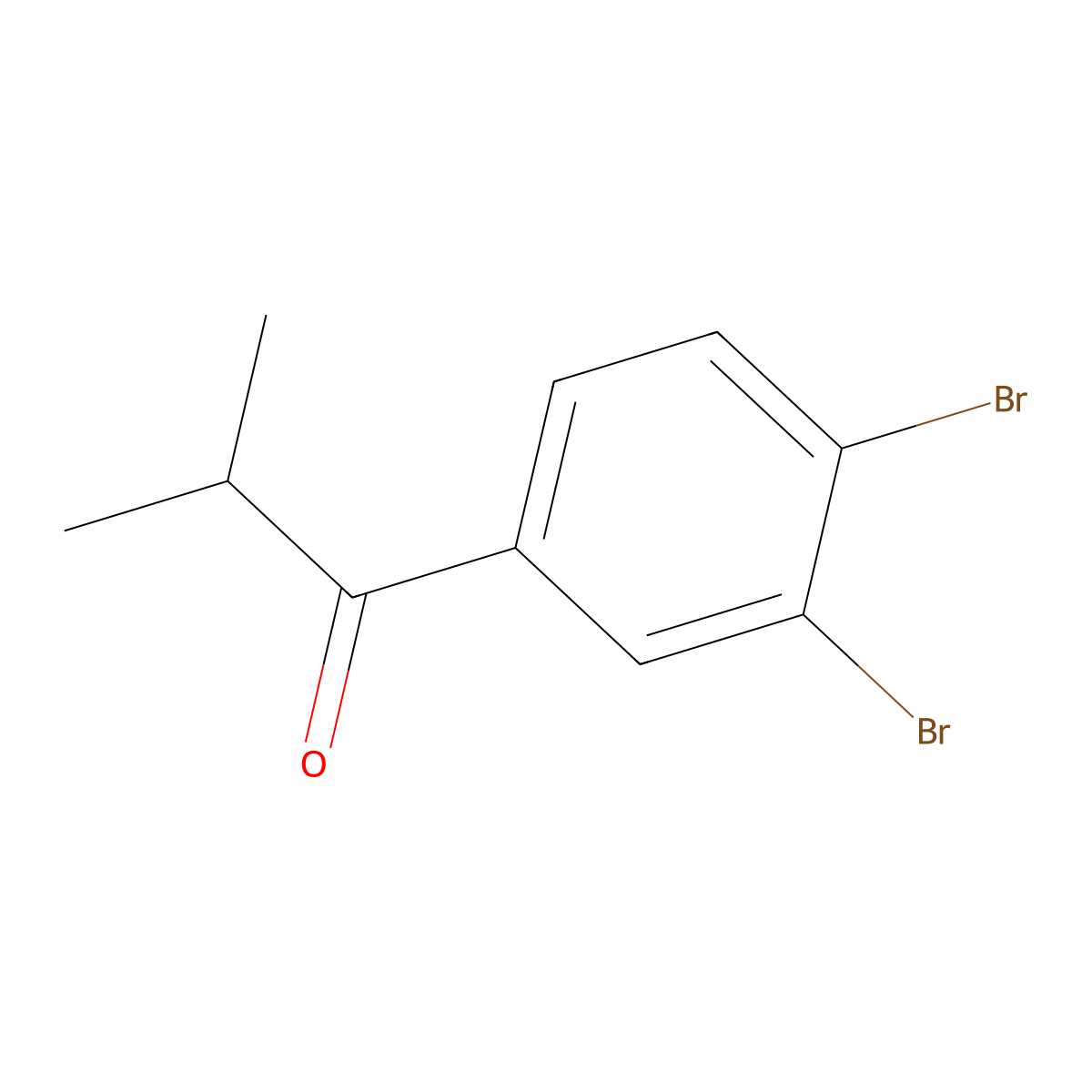 1-(3,4-Dibromophenyl)-2-methyl-1-propanone molecular structure, CAS 2352857-66-8