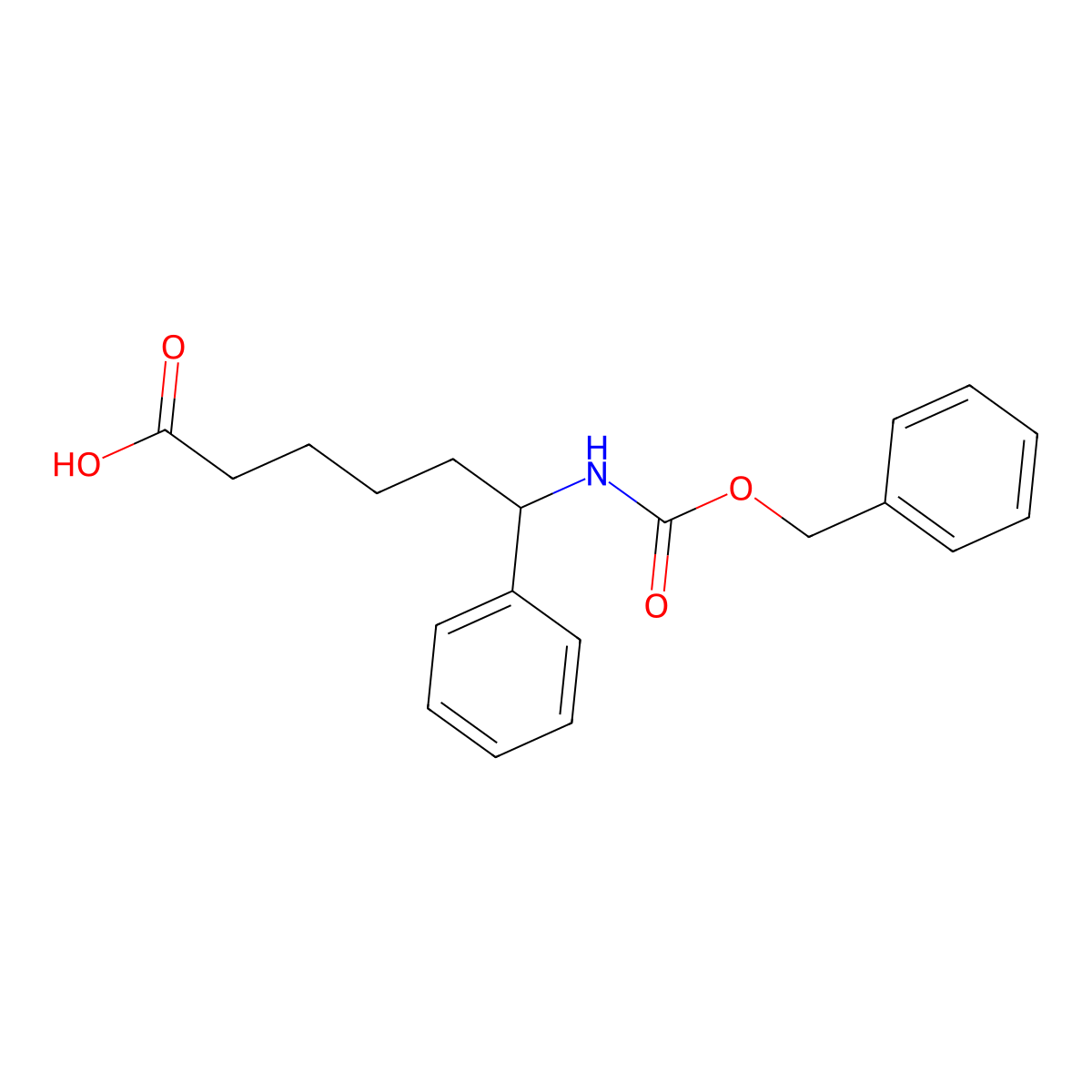 6-{[(Benzyloxy)carbonyl]amino}-6-phenylhexanoic acid molecular structure, CAS 2352879-15-1