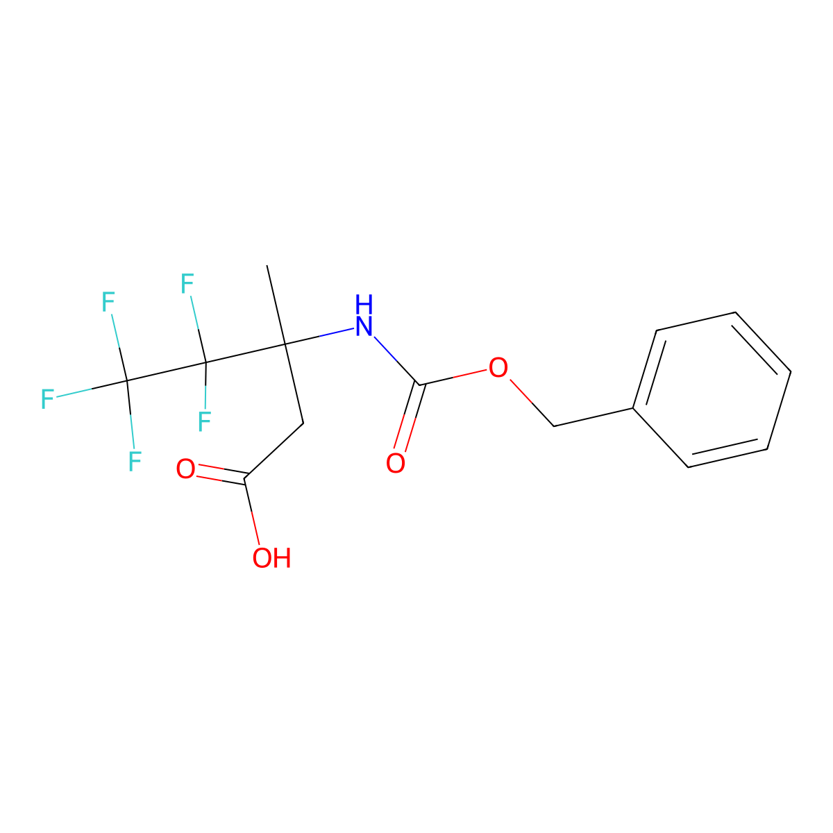 3-{[(Benzyloxy)carbonyl]amino}-4,4,5,5,5-pentafluoro-3-methylpentanoic acid molecular structure, CAS 2352884-29-6