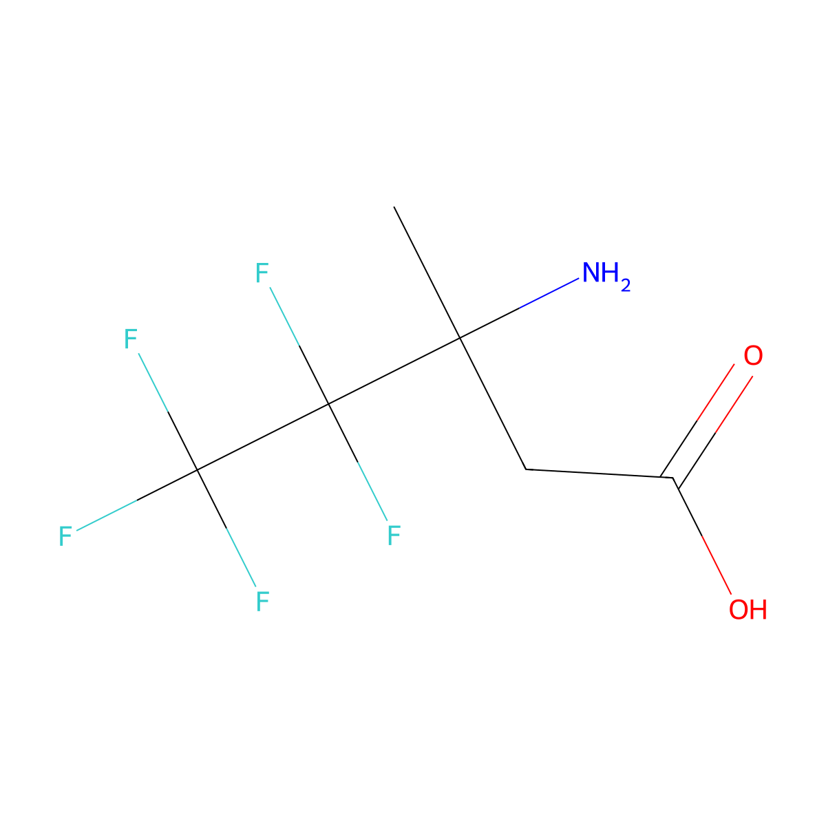 3-Amino-4,4,5,5,5-pentafluoro-3-methylpentanoic acid molecular structure, CAS 2352884-30-9