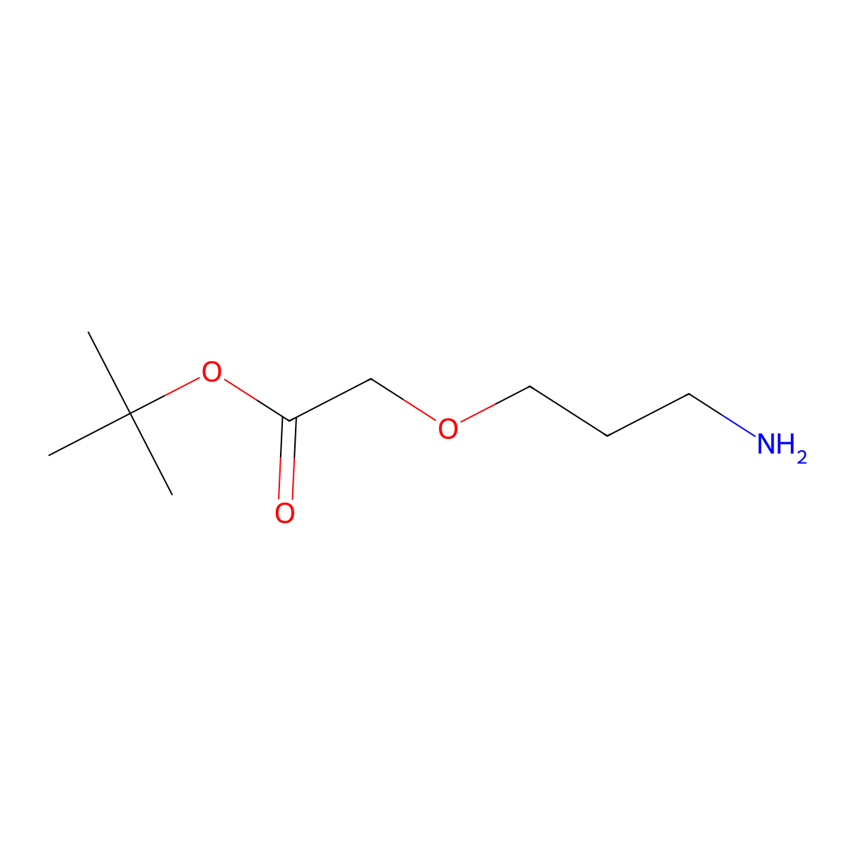 Tert-butyl 2-(3-aminopropoxy)acetate molecular structure, CAS 2352895-13-5