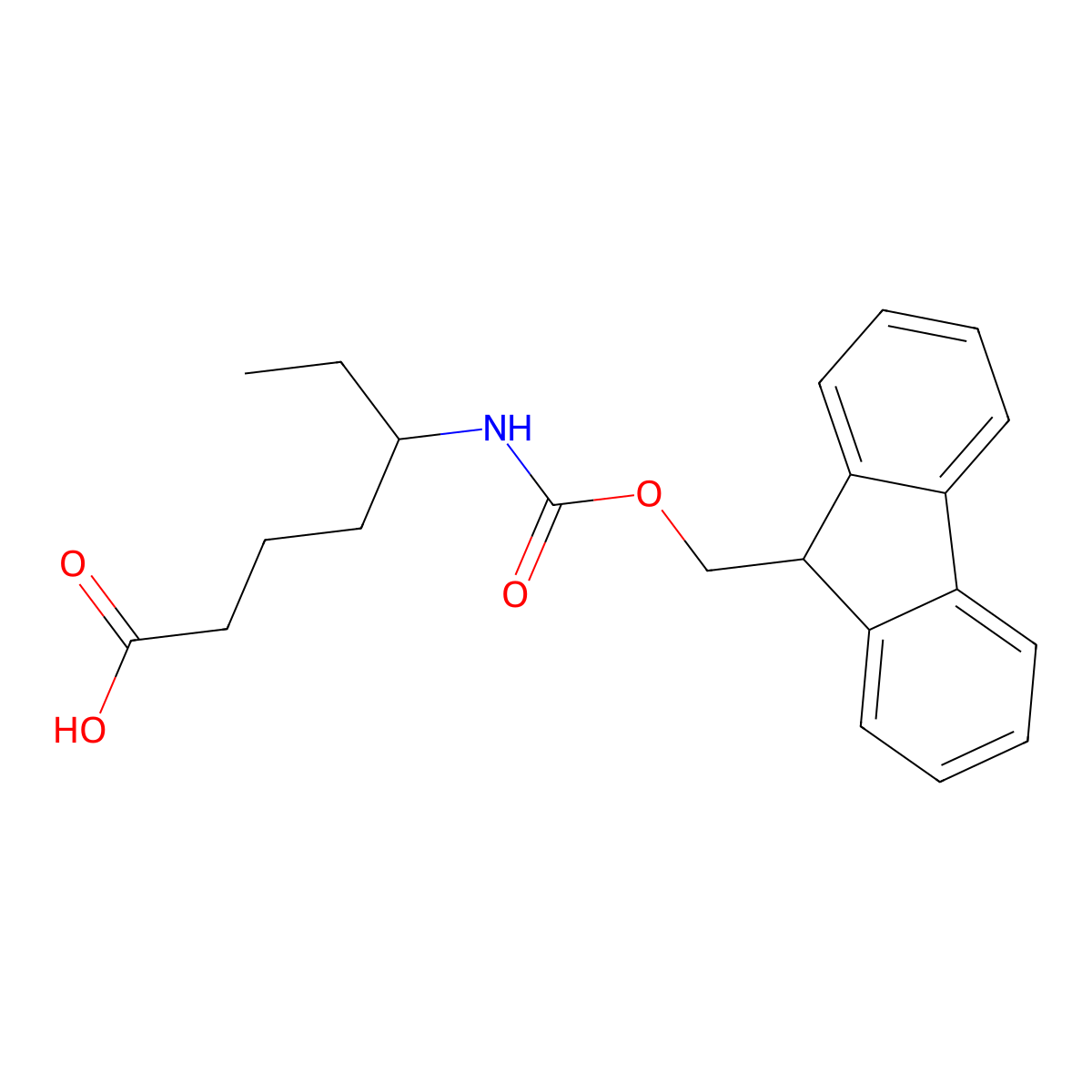 5-({[(9H-fluoren-9-yl)methoxy]carbonyl}amino)heptanoic acid molecular structure, CAS 2352923-18-1