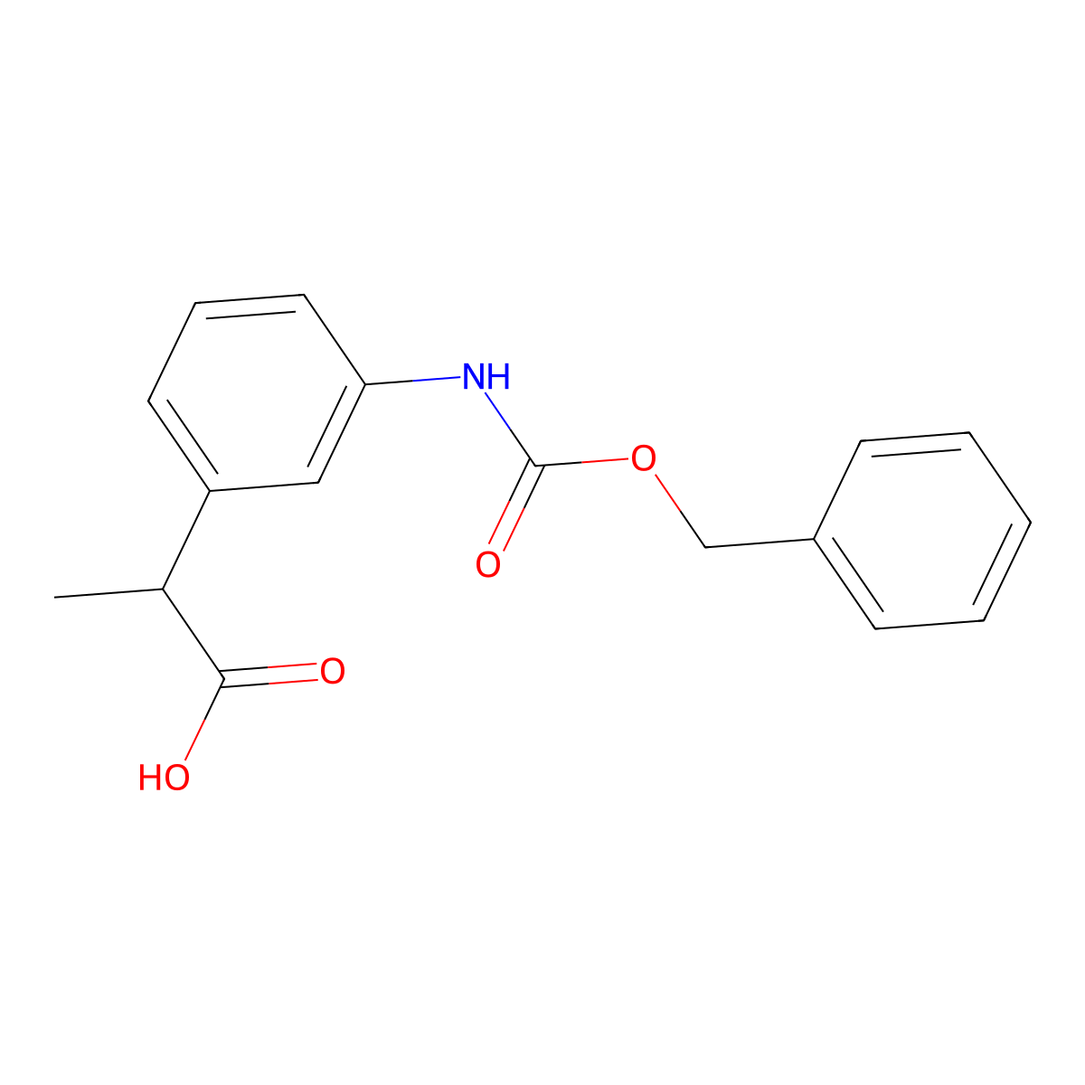 2-(3-{[(Benzyloxy)carbonyl]amino}phenyl)propanoic acid molecular structure, CAS 2352923-86-3