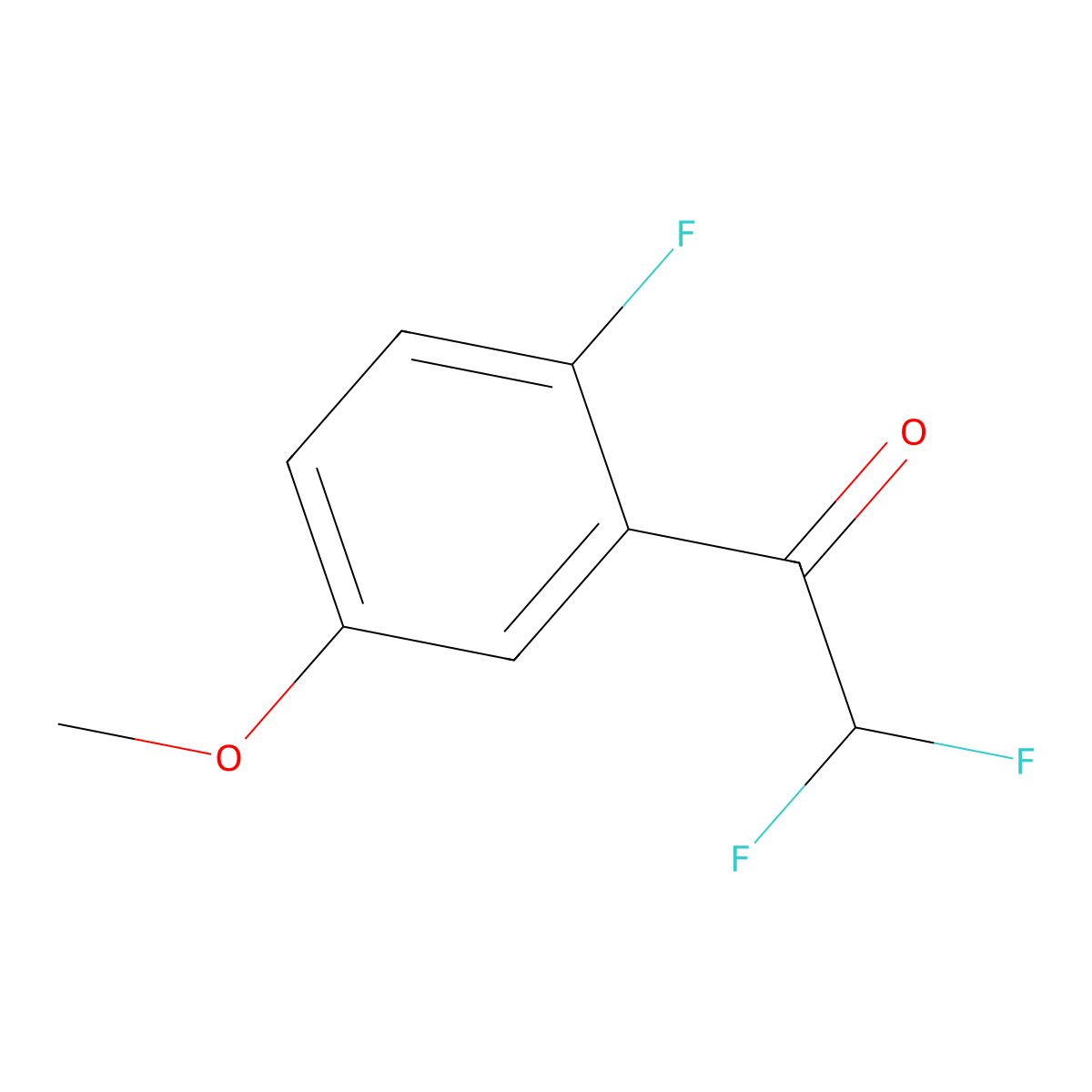 2,2-Difluoro-1-(2-fluoro-5-methoxyphenyl)ethanone molecular structure, CAS 2352962-77-5