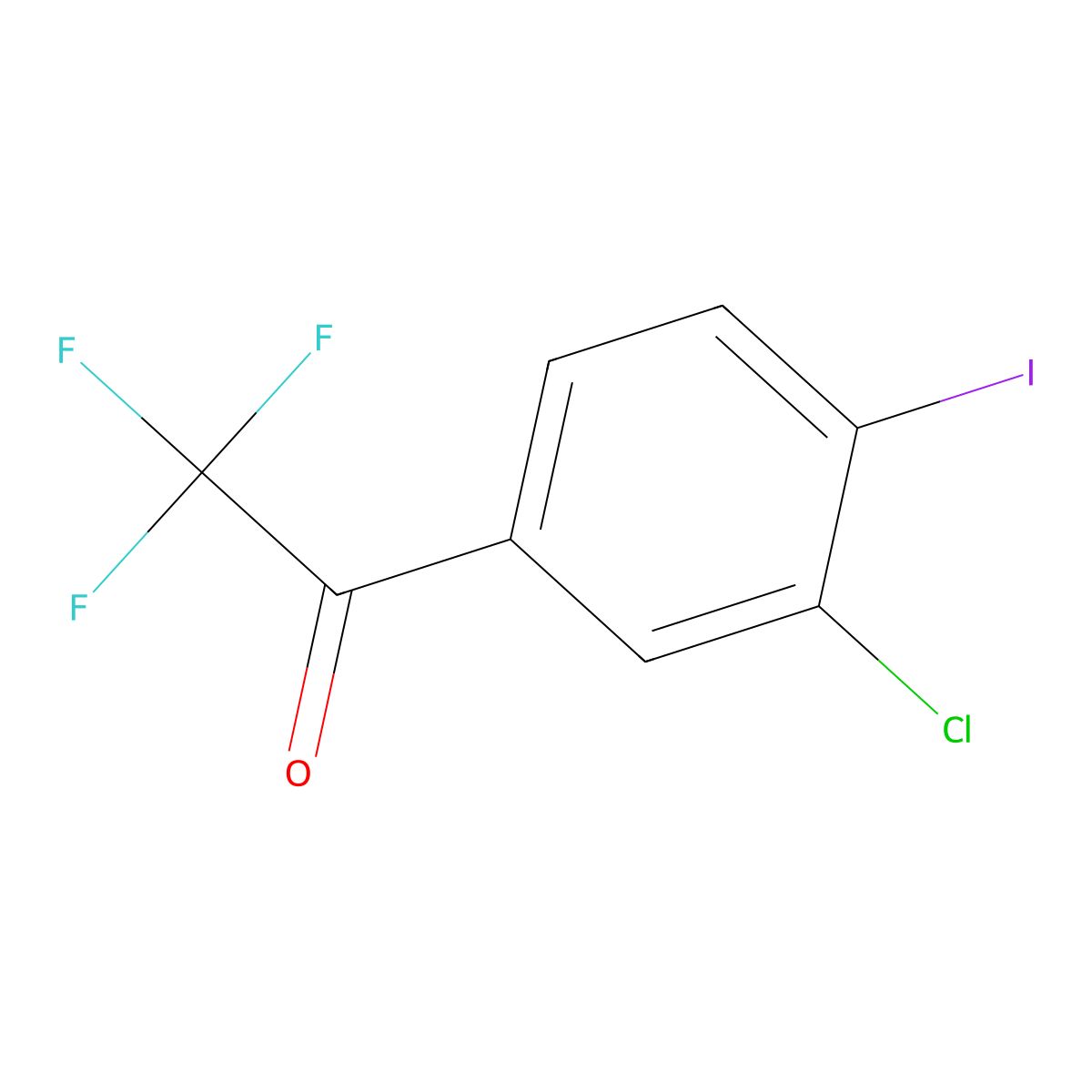 3'-Chloro-4'-iodo-2,2,2-trifluoroacetophenone molecular structure, CAS 2352970-26-2