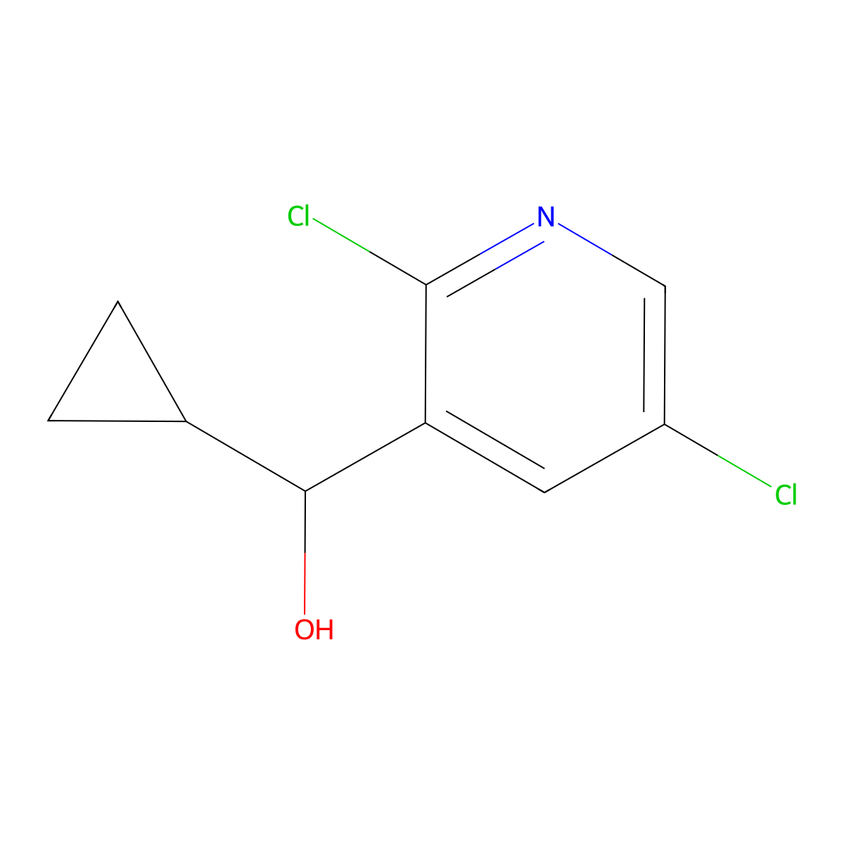 2,5-Dichloro-alpha-cyclopropyl-3-pyridinemethanol molecular structure, CAS 2352971-85-6