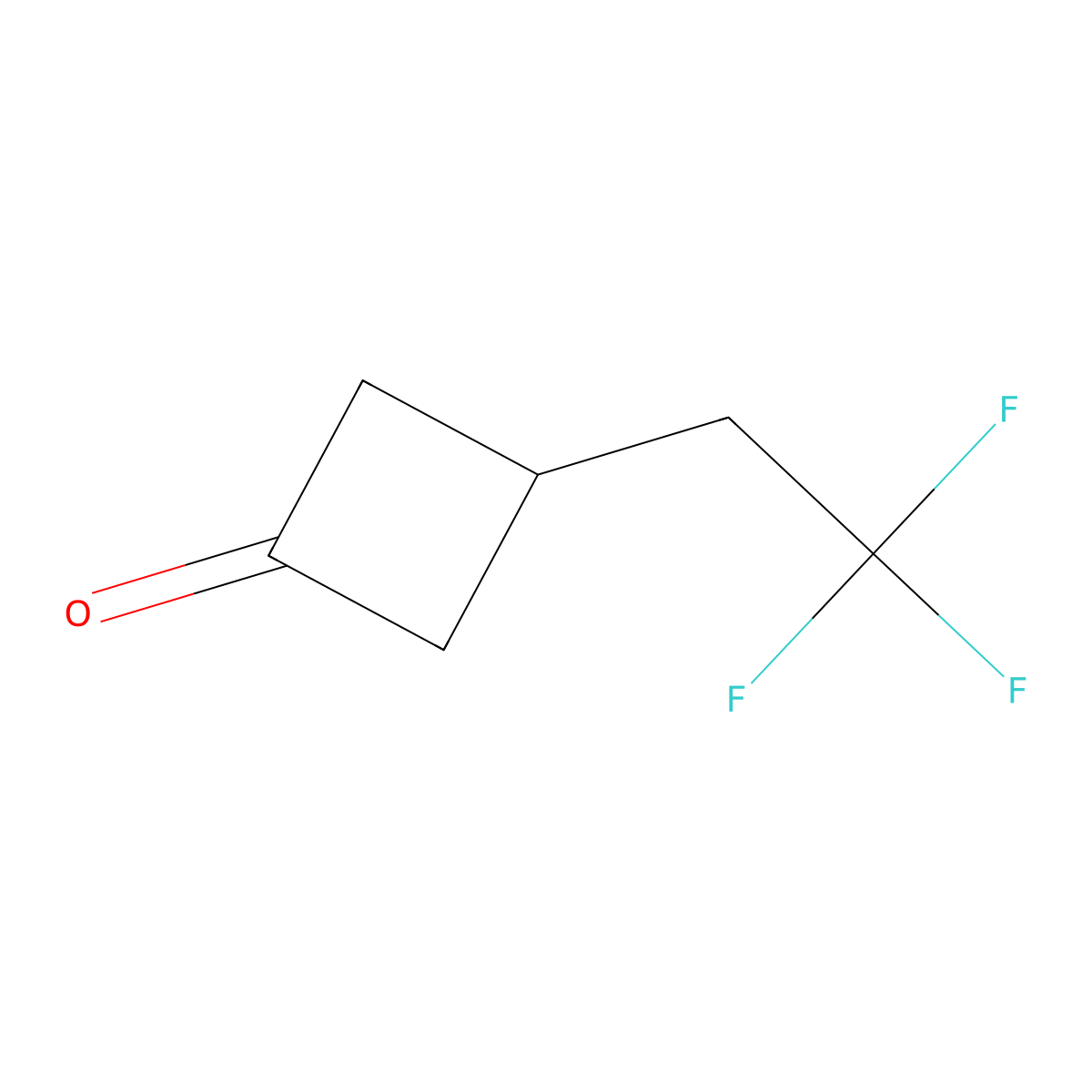 3-(2,2,2-Trifluoroethyl)cyclobutan-1-one molecular structure, CAS 2352999-71-2
