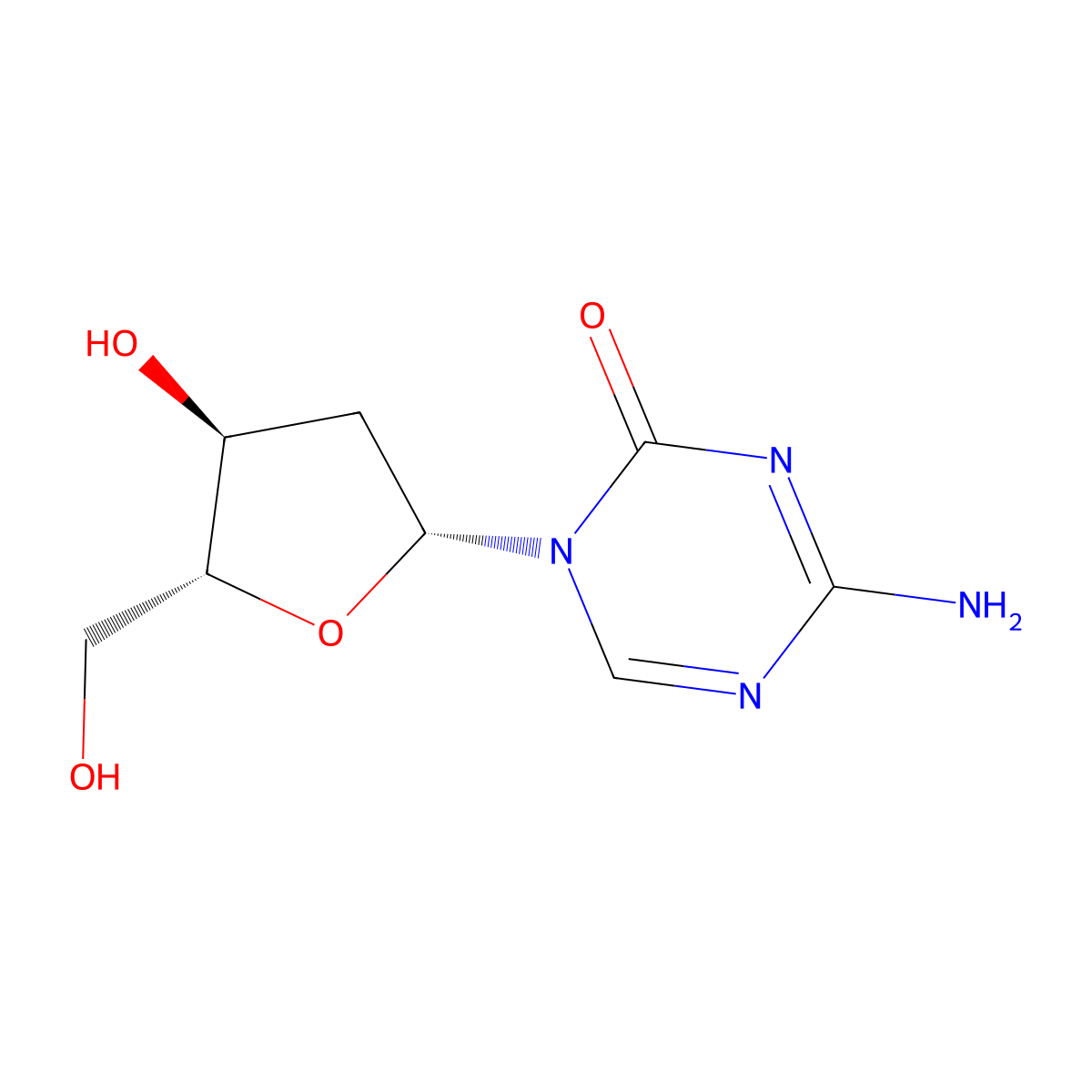 5-Aza-2'-deoxycytidine molecular structure, CAS 2353-33-5