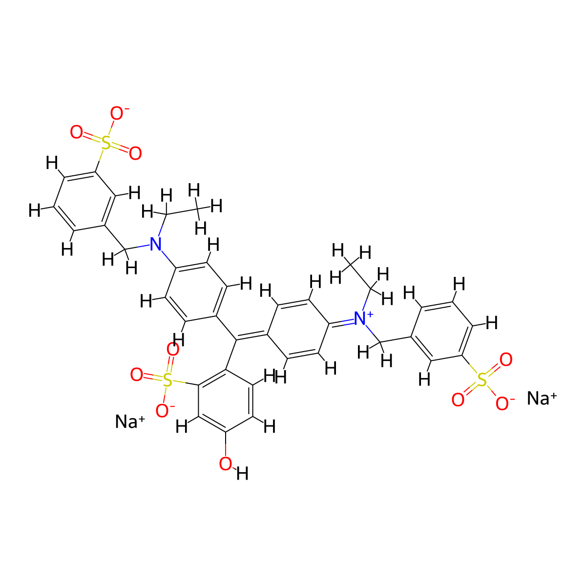 Fast Green FCF molecular structure, CAS 2353-45-9