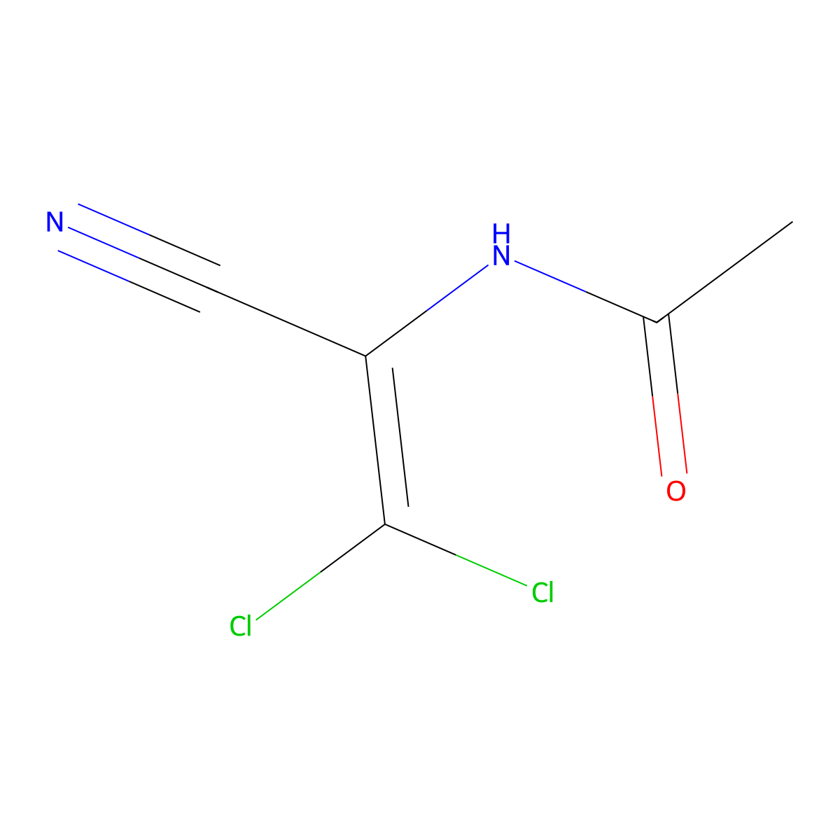 N-(2,2-dichloro-1-cyanovinyl)acetamide molecular structure, CAS 23530-18-9