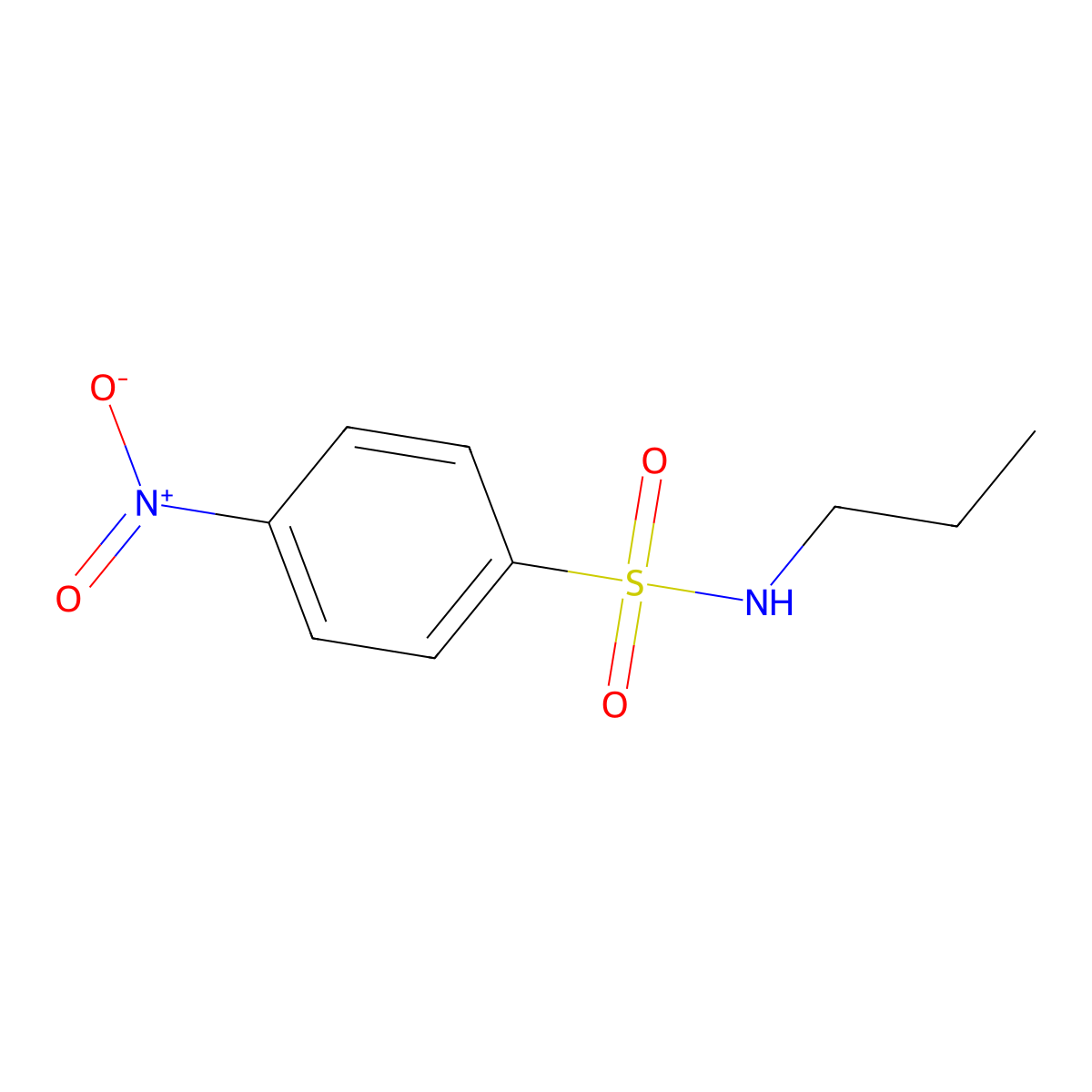 4-Nitro-n-propylbenzenesulfonamide molecular structure, CAS 23530-47-4