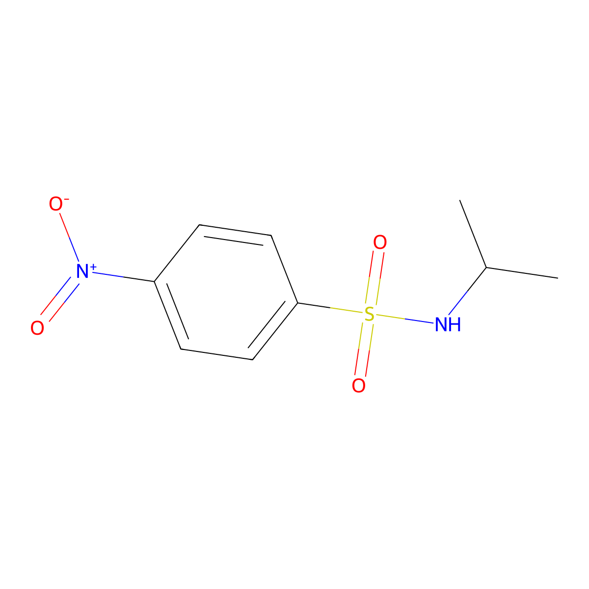 N-Isopropyl-4-nitrobenzenesulfonamide molecular structure, CAS 23530-48-5