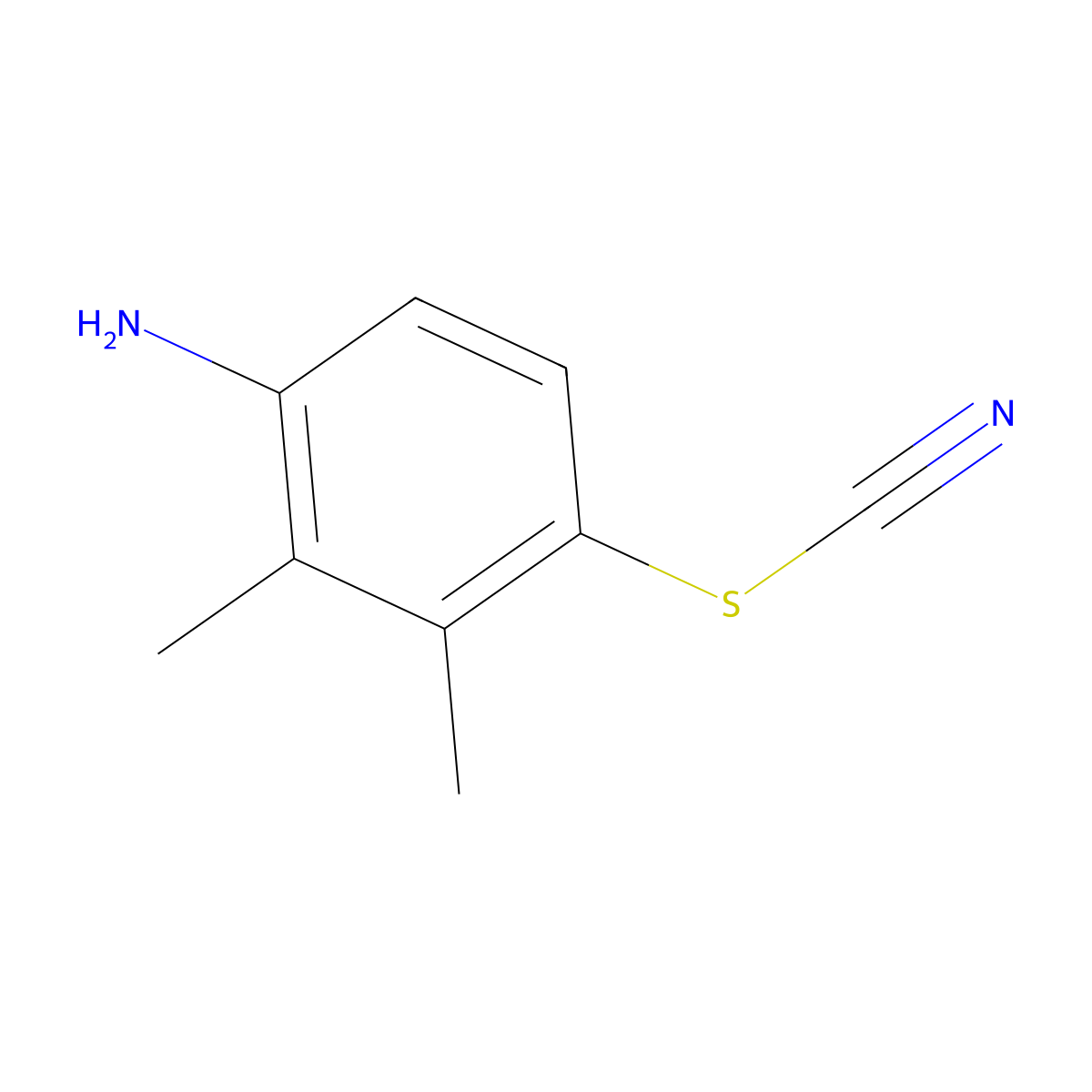 2,3-Dimethyl-4-thiocyanatoaniline molecular structure, CAS 23530-64-5
