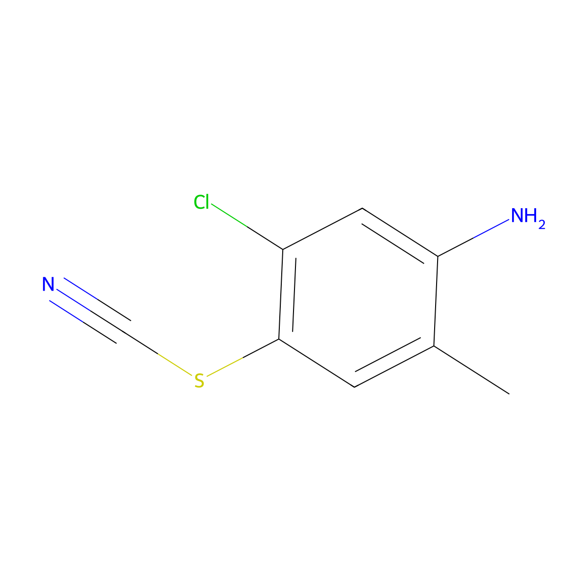 5-Chloro-2-methyl-4-thiocyanatoaniline molecular structure, CAS 23530-69-0