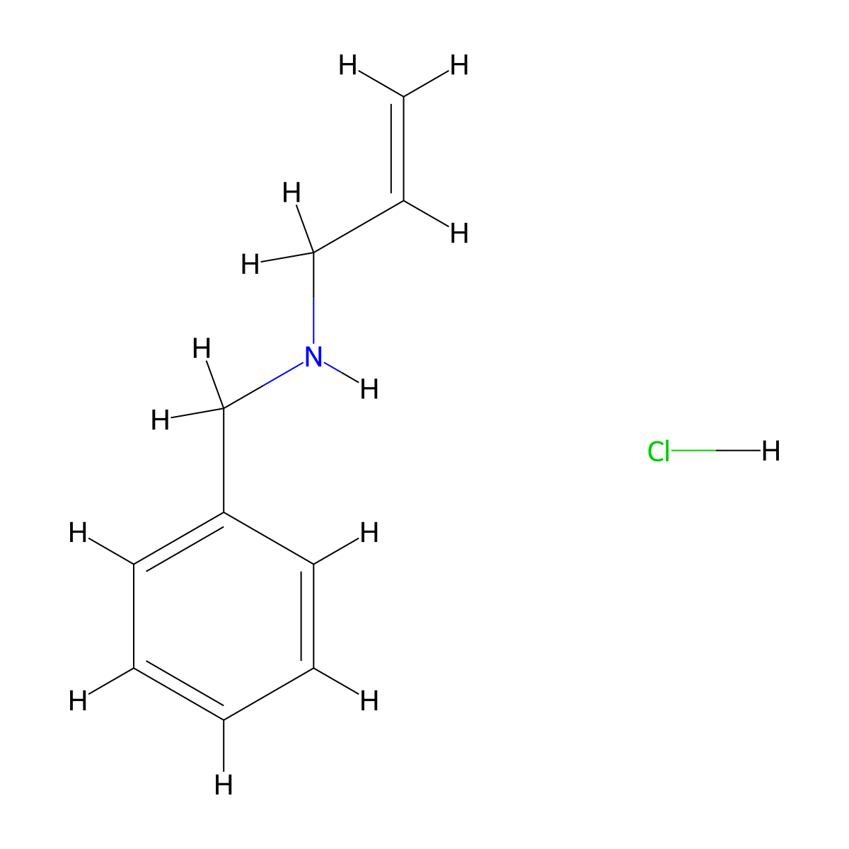 N-Benzyl-2-propen-1-amine hydrochloride molecular structure, CAS 23530-82-7