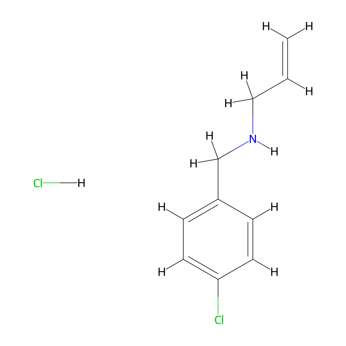 N-(4-Chlorobenzyl)-2-propen-1-amine hydrochloride molecular structure, CAS 23530-84-9