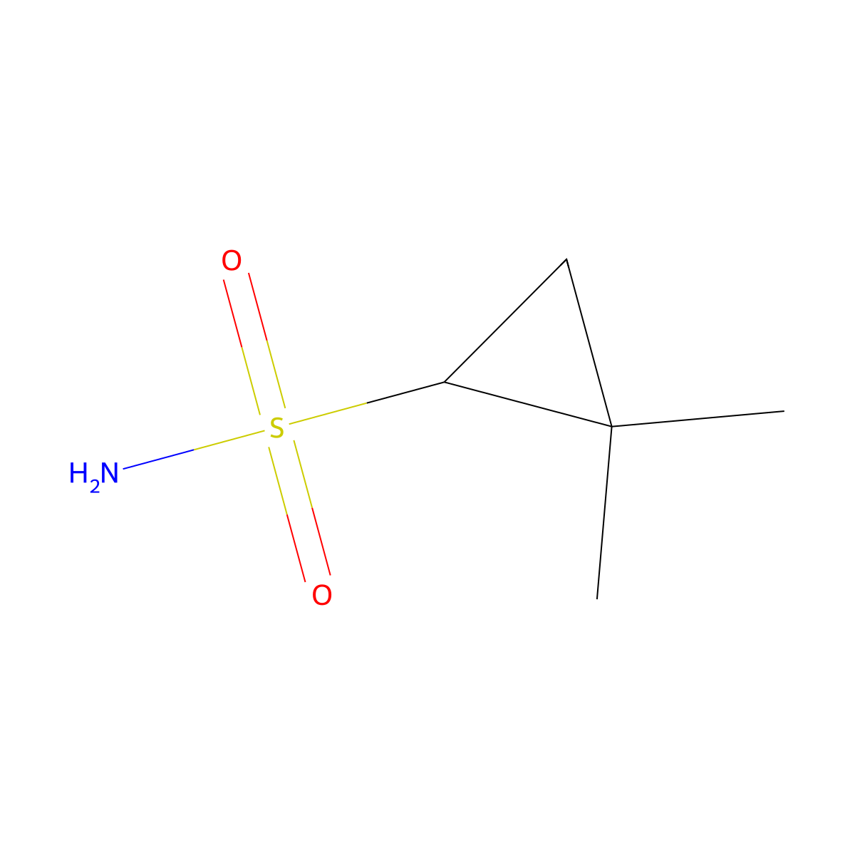 2,2-Dimethylcyclopropane-1-sulfonamide molecular structure, CAS 2353001-40-6