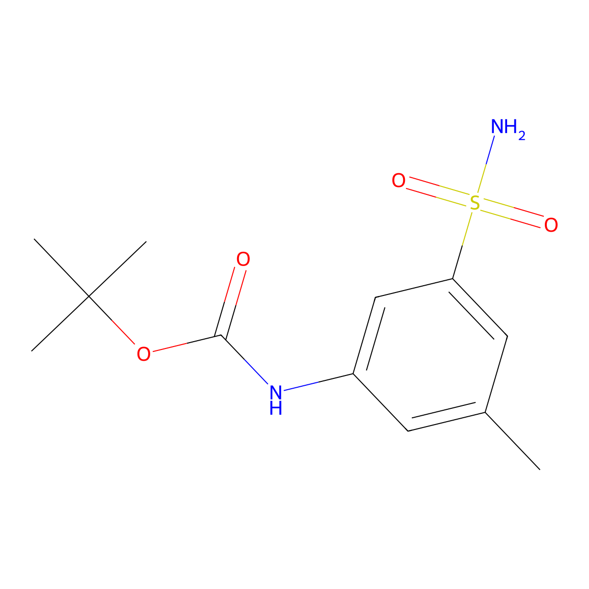 tert-butyl N-(3-methyl-5-sulfamoylphenyl)carbamate molecular structure, CAS 2353011-81-9