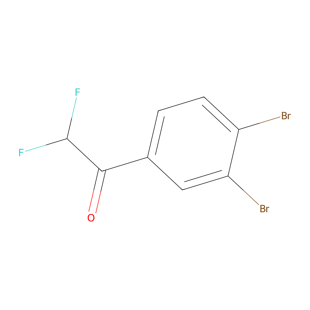 1-(3,4-Dibromophenyl)-2,2-difluoro-ethanone molecular structure, CAS 2353039-79-7