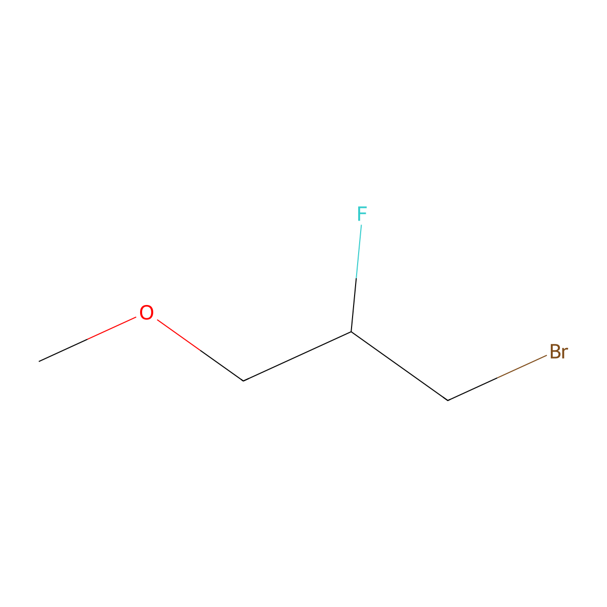 1-Bromo-2-fluoro-3-methoxypropane molecular structure, CAS 2353061-96-6